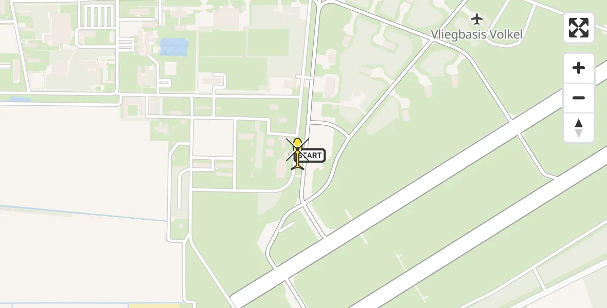 Routekaart van de vlucht: Lifeliner 3 naar Vliegbasis Volkel, Zeelandsedijk