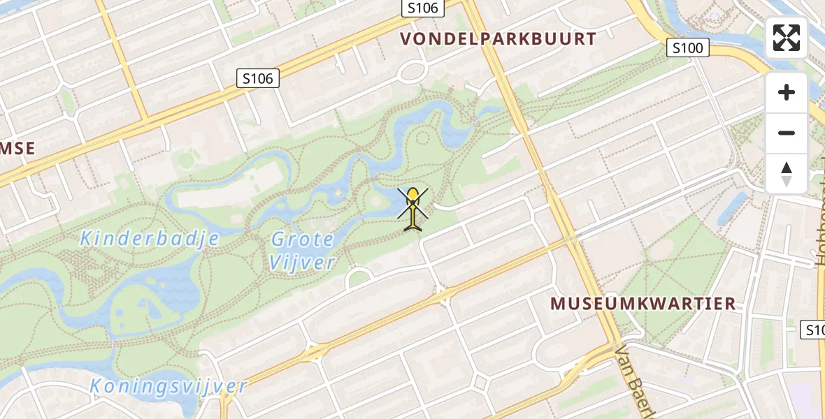 Routekaart van de vlucht: Lifeliner 1 naar Amsterdam
