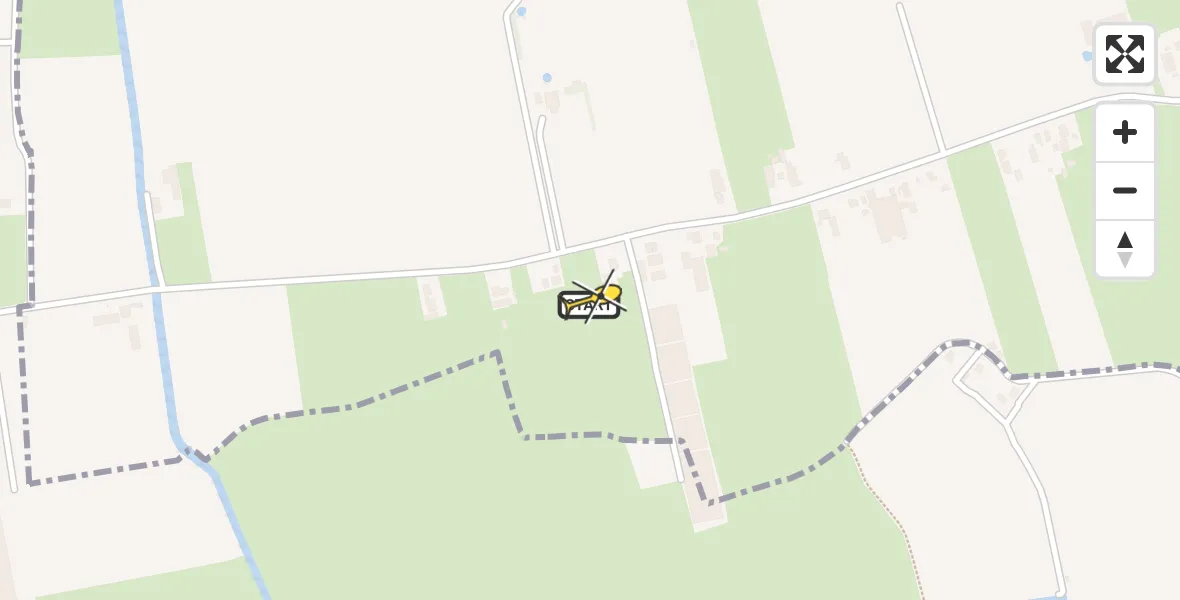 Routekaart van de vlucht: Lifeliner 3 naar Wadenoijen, Bommelweg