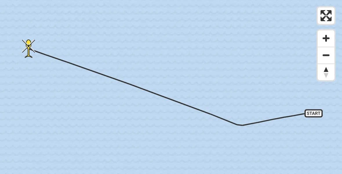 Routekaart van de vlucht: Kustwachthelikopter naar 