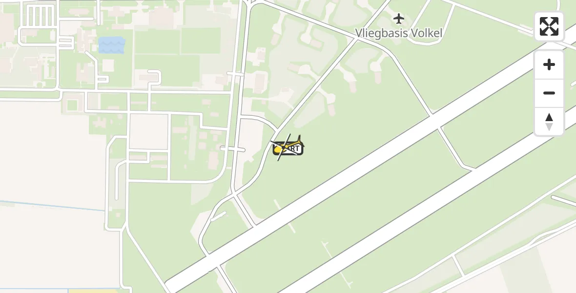 Routekaart van de vlucht: Lifeliner 3 naar Vliegbasis Volkel, Zeelandsedijk