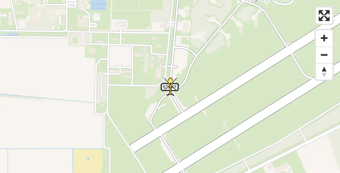 Routekaart van de vlucht: Lifeliner 3 naar Vliegbasis Volkel