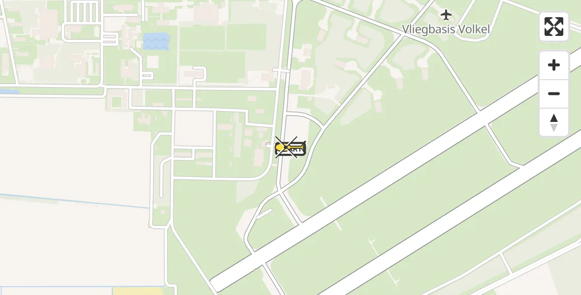 Routekaart van de vlucht: Lifeliner 3 naar Vliegbasis Volkel, Zeelandsedijk