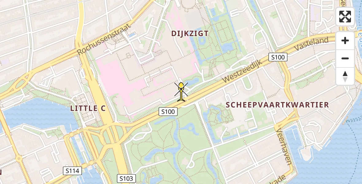 Routekaart van de vlucht: Lifeliner 2 naar Erasmus MC