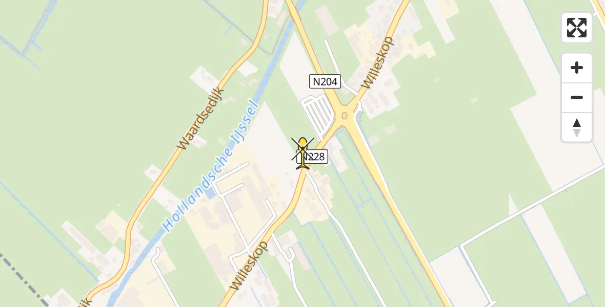 Routekaart van de vlucht: Lifeliner 2 naar Montfoort