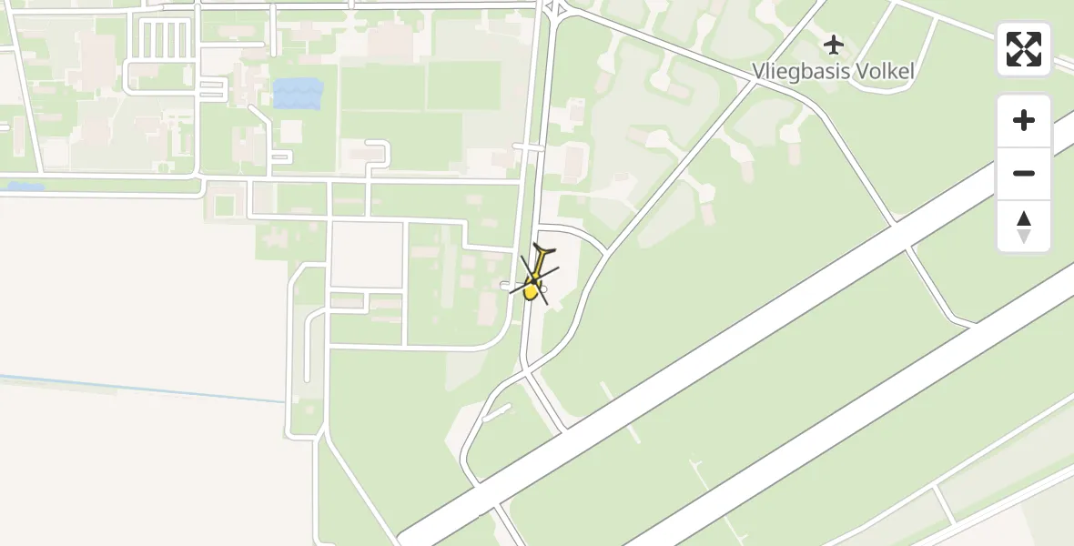 Routekaart van de vlucht: Lifeliner 3 naar Vliegbasis Volkel