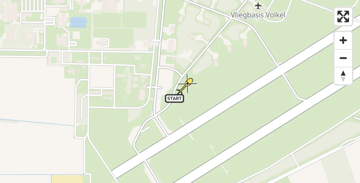 Routekaart van de vlucht: Lifeliner 3 naar Vliegbasis Volkel, Zeelandsedijk