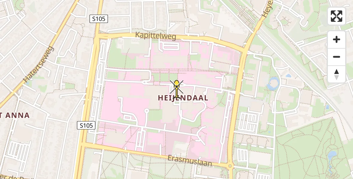 Routekaart van de vlucht: Lifeliner 3 naar Radboud Universitair Medisch Centrum