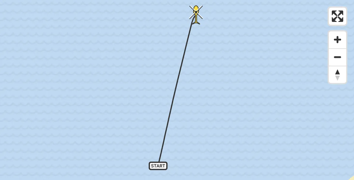 Vluchtroute Kustwachthelikopter van  naar 