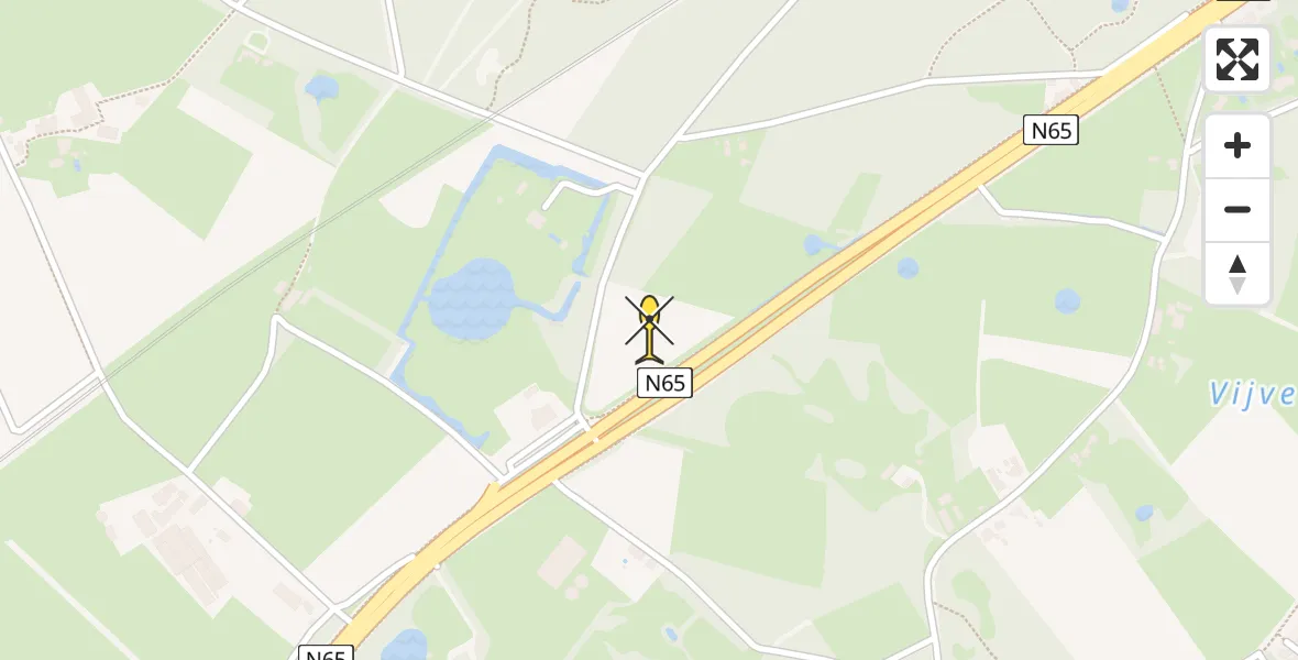 Routekaart van de vlucht: Lifeliner 3 naar Vught