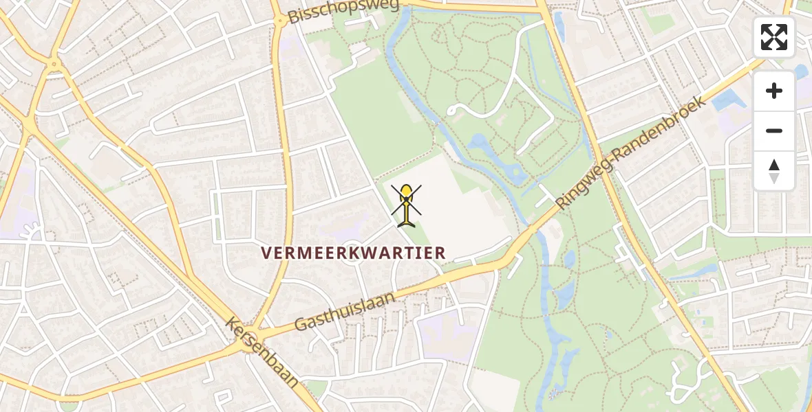 Routekaart van de vlucht: Lifeliner 1 naar Amersfoort
