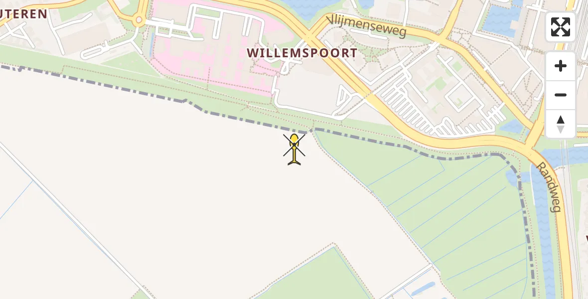 Routekaart van de vlucht: Lifeliner 3 naar Vught