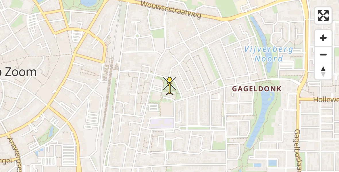 Routekaart van de vlucht: Lifeliner 2 naar Bergen op Zoom