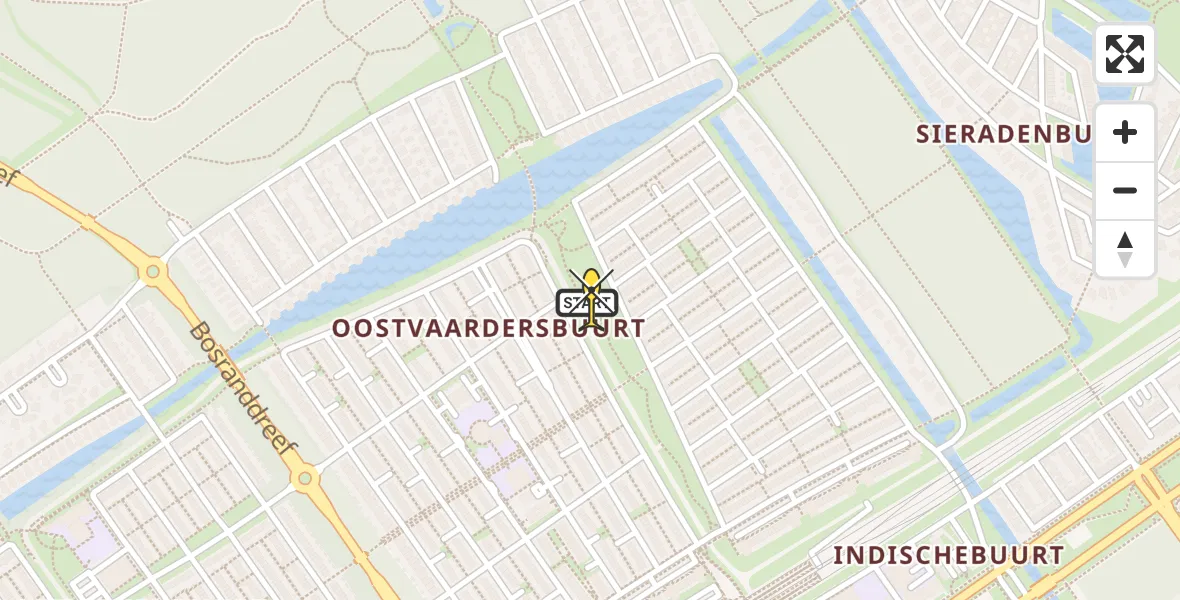 Routekaart van de vlucht: Lifeliner 1 naar Almere, Vrije Zeestraat