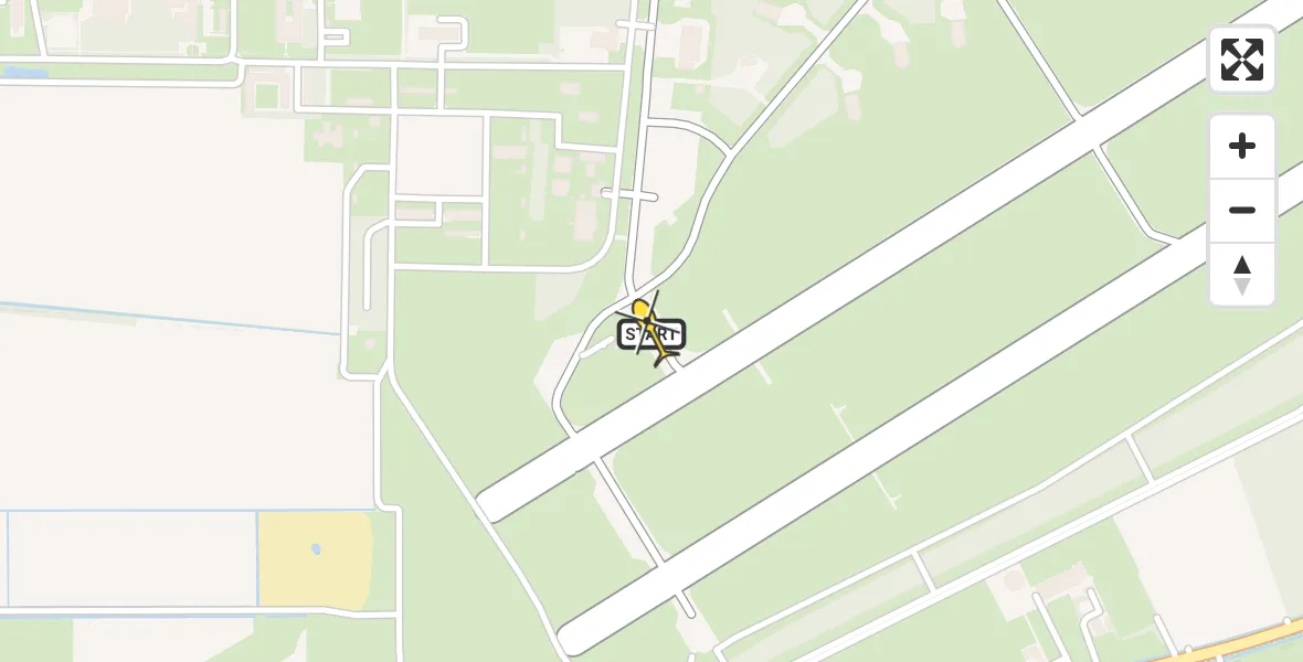 Routekaart van de vlucht: Politieheli naar Vliegbasis Volkel, Zeelandsedijk