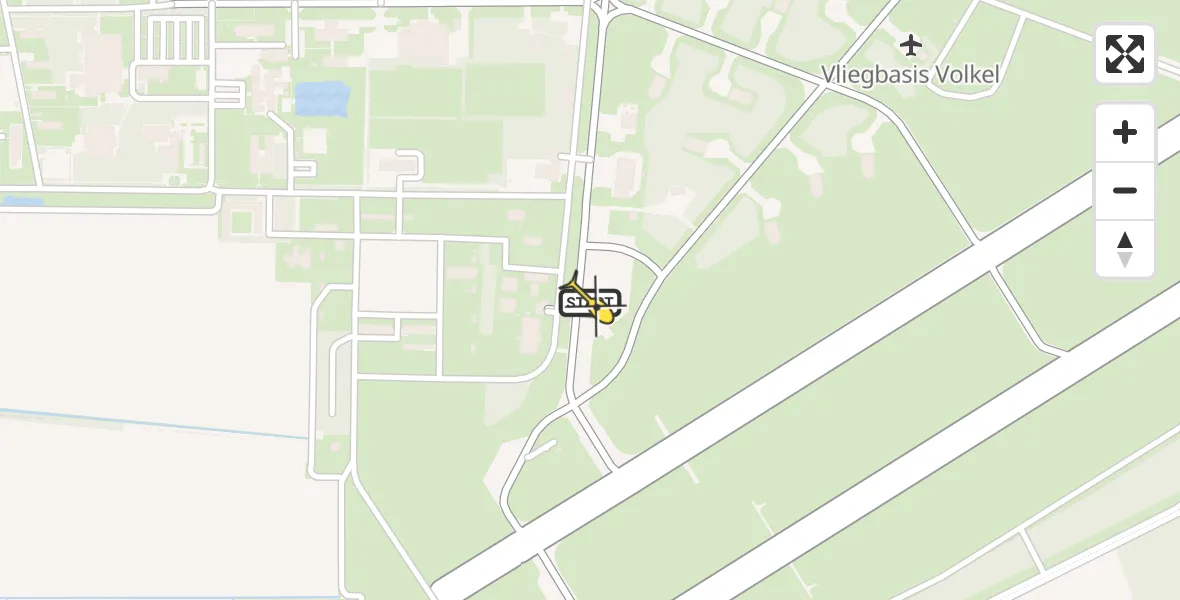 Routekaart van de vlucht: Lifeliner 3 naar Vliegbasis Volkel, Zeelandsedijk