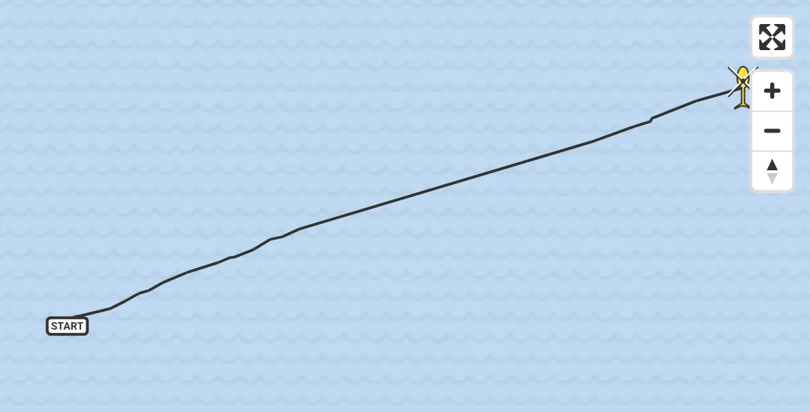 Routekaart van de vlucht: Kustwachthelikopter naar 