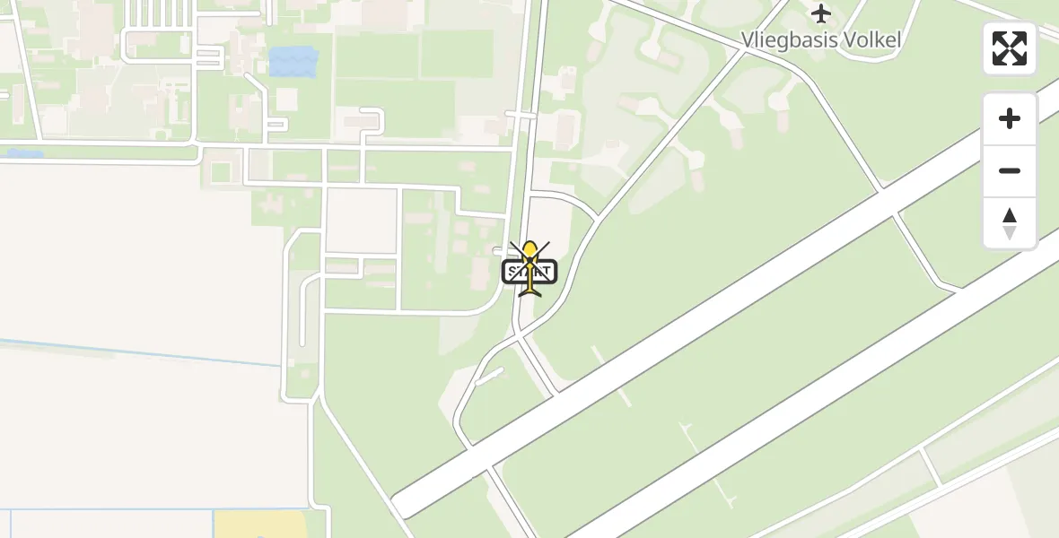 Routekaart van de vlucht: Lifeliner 3 naar Vliegbasis Volkel, Zeelandsedijk