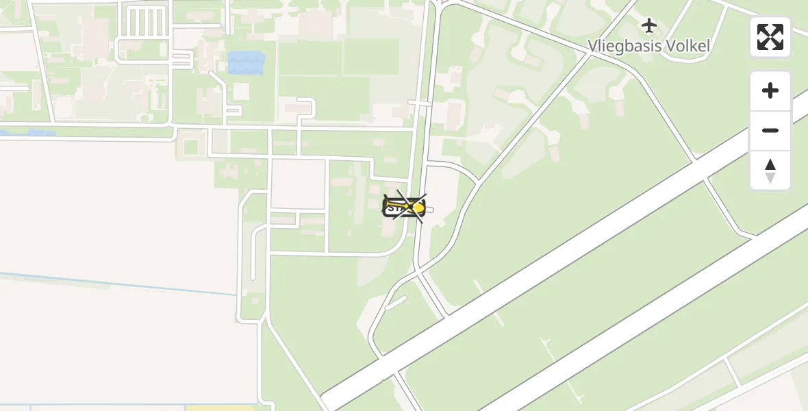 Routekaart van de vlucht: Lifeliner 3 naar Vliegbasis Volkel, Zeelandsedijk