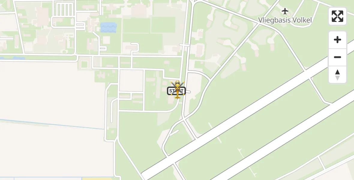 Routekaart van de vlucht: Lifeliner 3 naar Vliegbasis Volkel, Zeelandsedijk