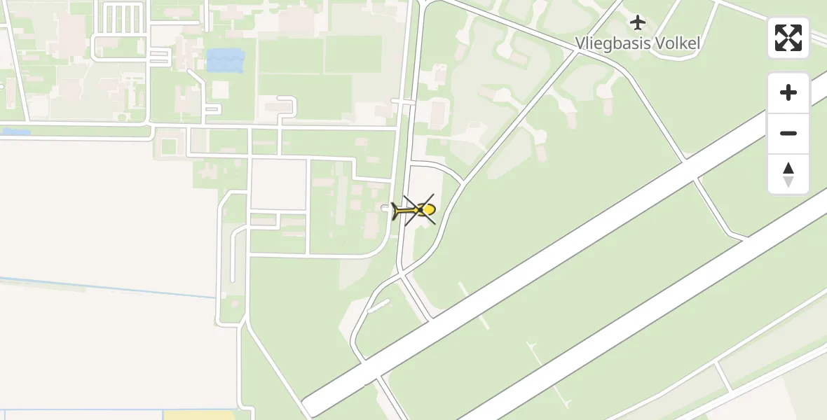 Routekaart van de vlucht: Lifeliner 3 naar Vliegbasis Volkel