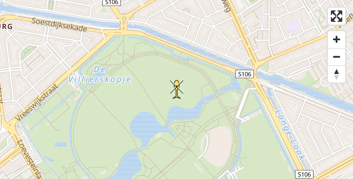 Routekaart van de vlucht: Lifeliner 2 naar Den Haag