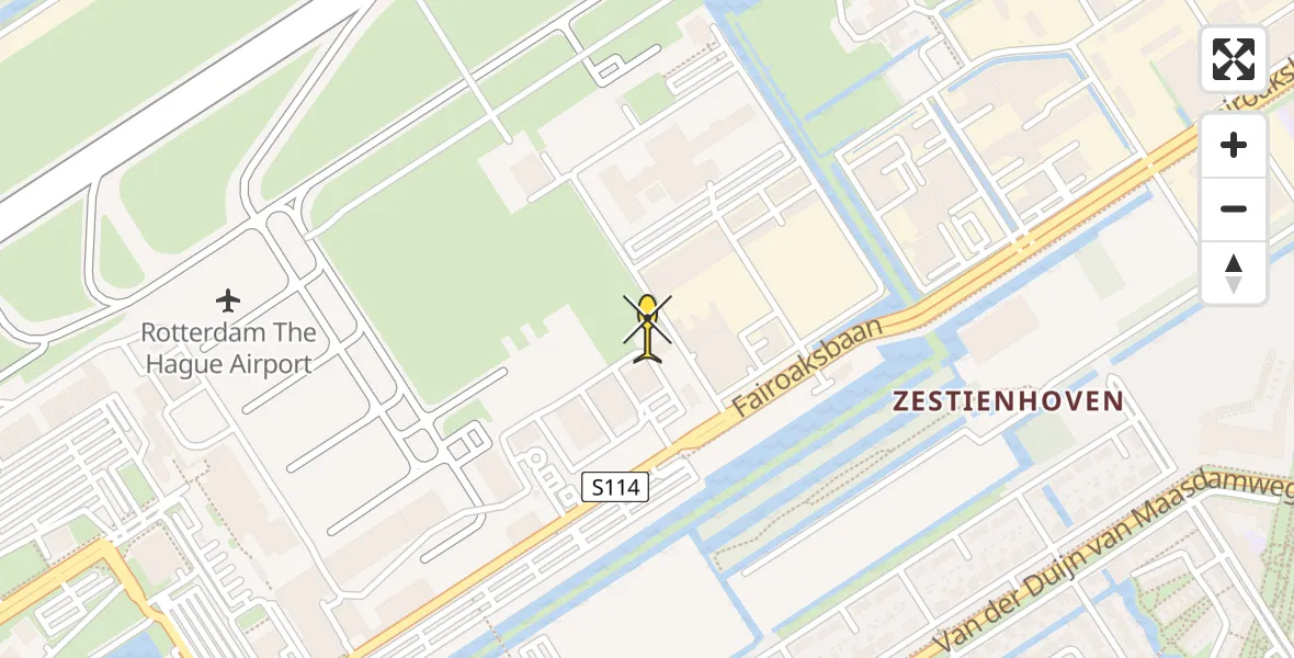 Routekaart van de vlucht: Lifeliner 2 naar Rotterdam The Hague Airport