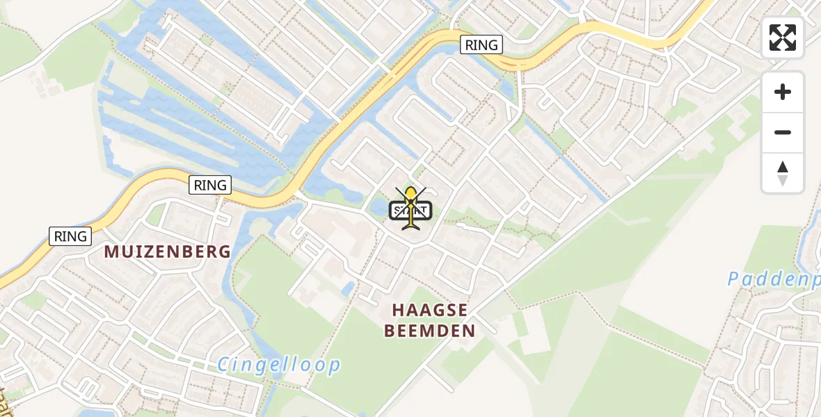 Routekaart van de vlucht: Lifeliner 2 naar Breda, Distelvink