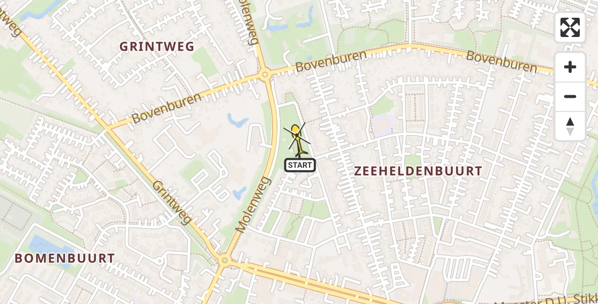 Routekaart van de vlucht: Lifeliner 4 naar Winschoten, Azaleastraat