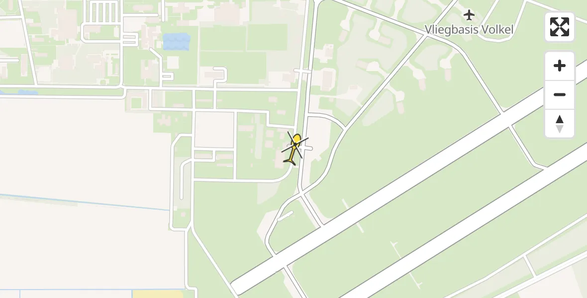 Routekaart van de vlucht: Lifeliner 3 naar Vliegbasis Volkel