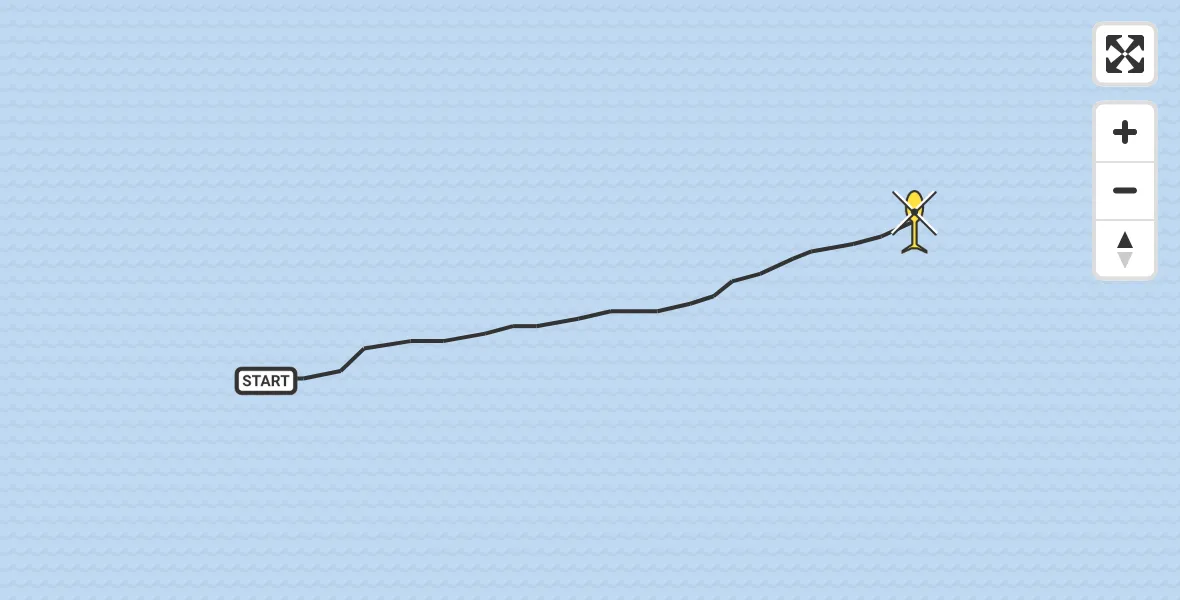 Routekaart van de vlucht: Kustwachthelikopter naar Vlissingen, Westerschelde & Saeftinghe