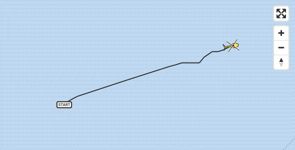 Routekaart van de vlucht: Kustwachthelikopter naar Vlissingen, Westerschelde & Saeftinghe