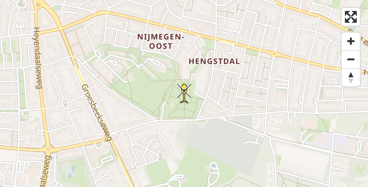 Routekaart van de vlucht: Lifeliner 3 naar Nijmegen