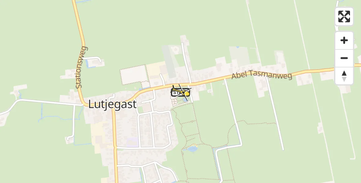 Routekaart van de vlucht: Lifeliner 4 naar Lutjegast, Abel Tasmanweg