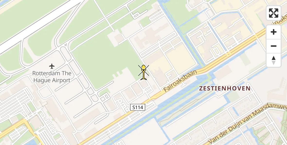Routekaart van de vlucht: Lifeliner 2 naar Rotterdam The Hague Airport