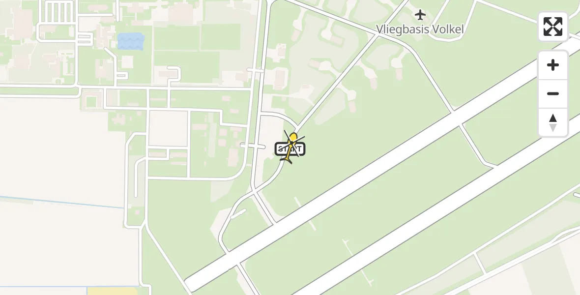 Routekaart van de vlucht: Lifeliner 3 naar Vliegbasis Volkel, Zeelandsedijk