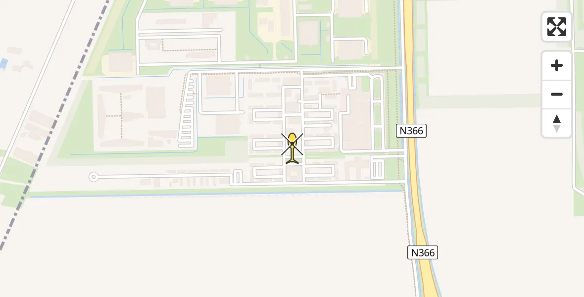 Routekaart van de vlucht: Lifeliner 4 naar Ter Apel