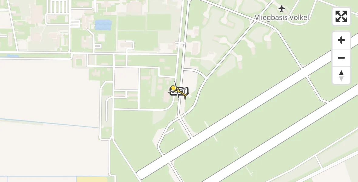 Routekaart van de vlucht: Lifeliner 3 naar Vliegbasis Volkel, Zeelandsedijk