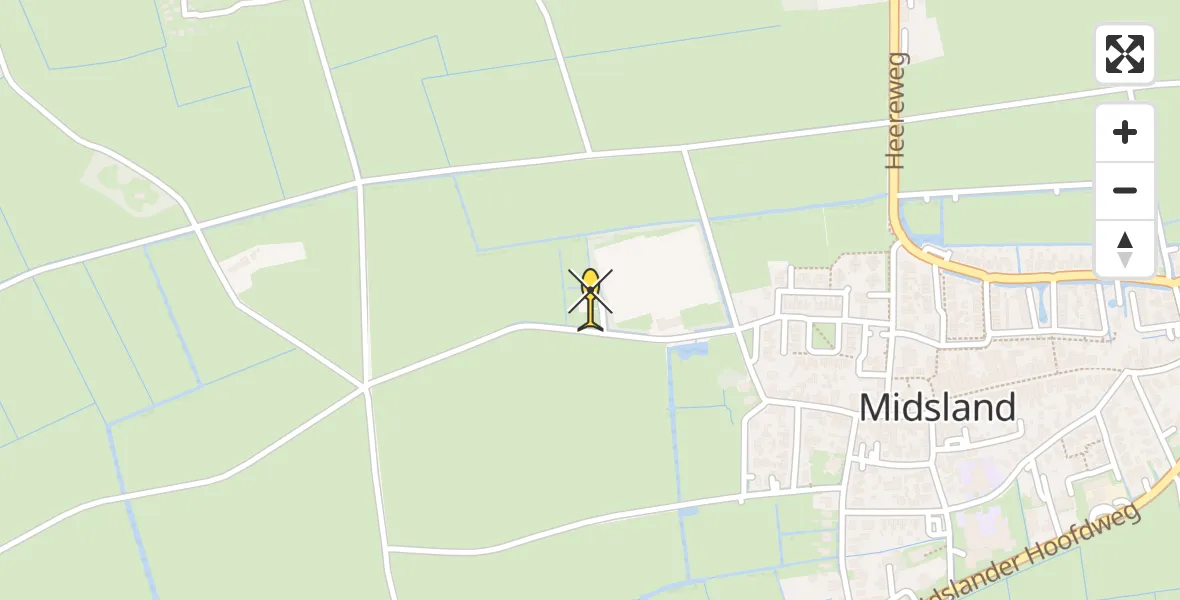 Routekaart van de vlucht: Lifeliner 4 naar Midsland