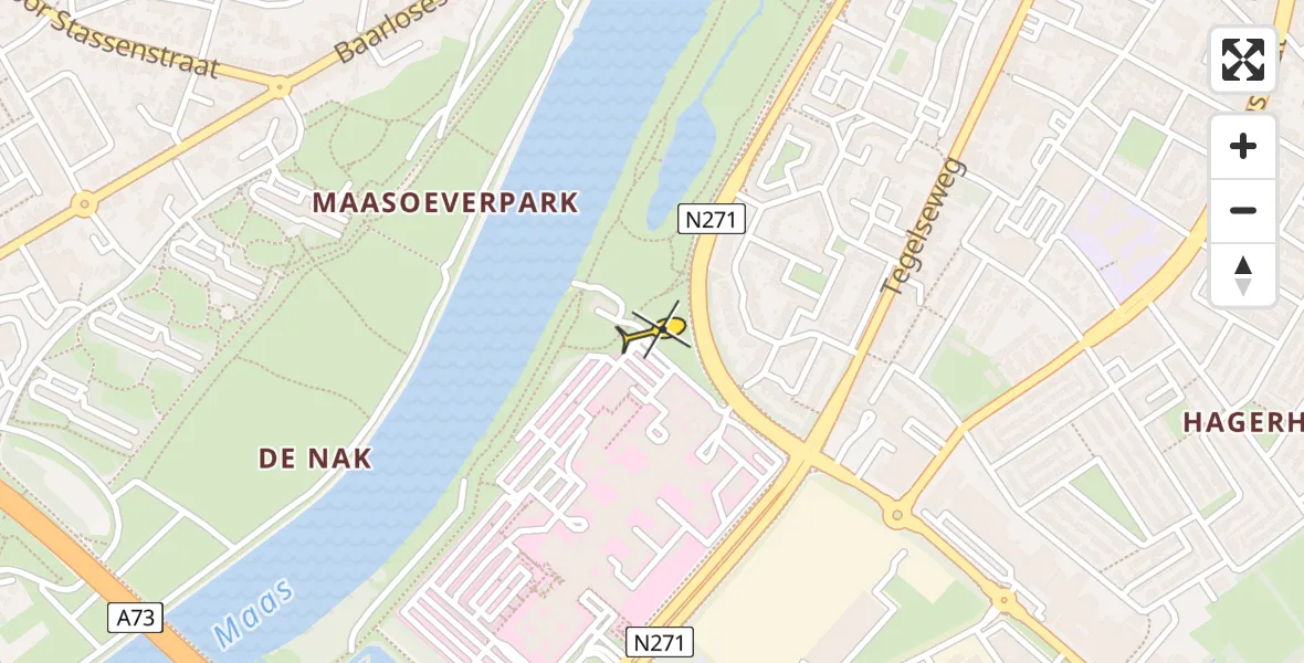 Routekaart van de vlucht: Lifeliner 3 naar Venlo