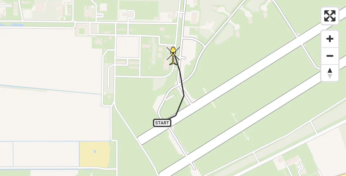 Routekaart van de vlucht: Lifeliner 3 naar Vliegbasis Volkel, Zeelandsedijk