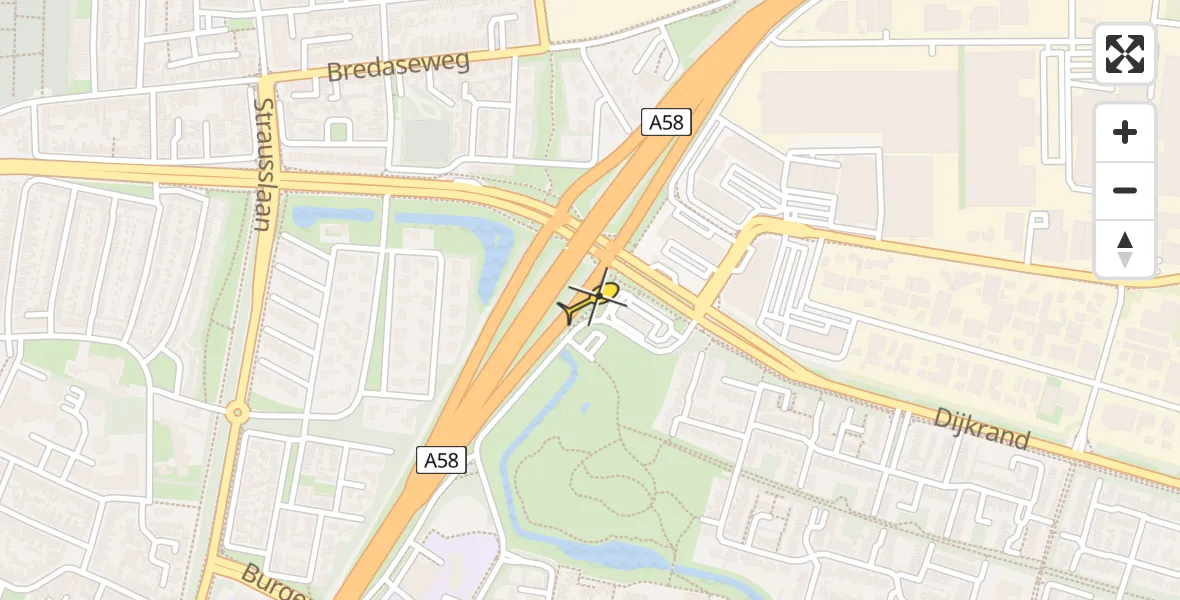 Routekaart van de vlucht: Lifeliner 2 naar Roosendaal