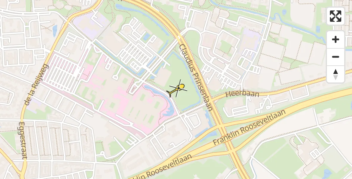 Routekaart van de vlucht: Lifeliner 2 naar Breda