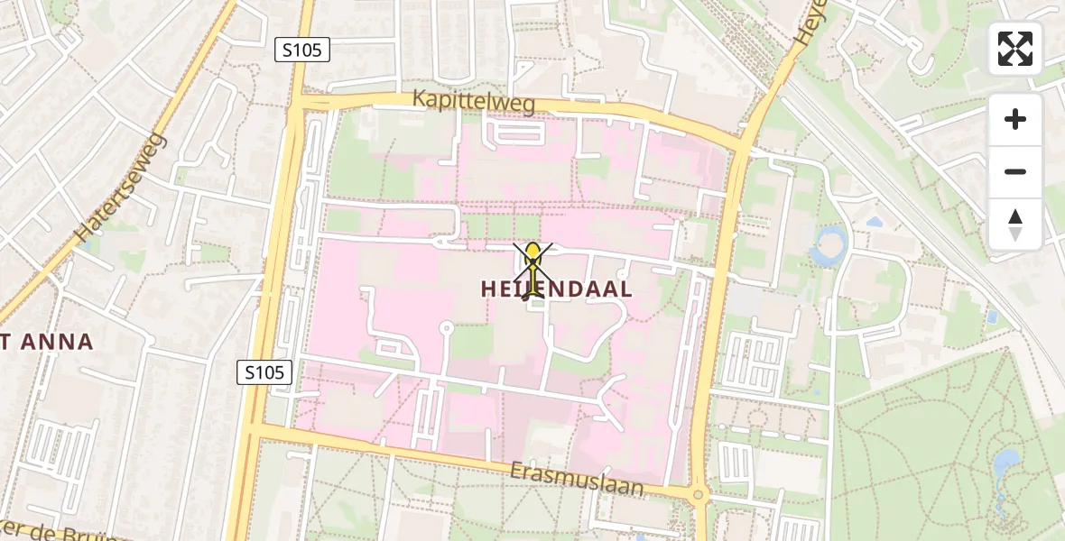 Routekaart van de vlucht: Lifeliner 3 naar Radboud Universitair Medisch Centrum