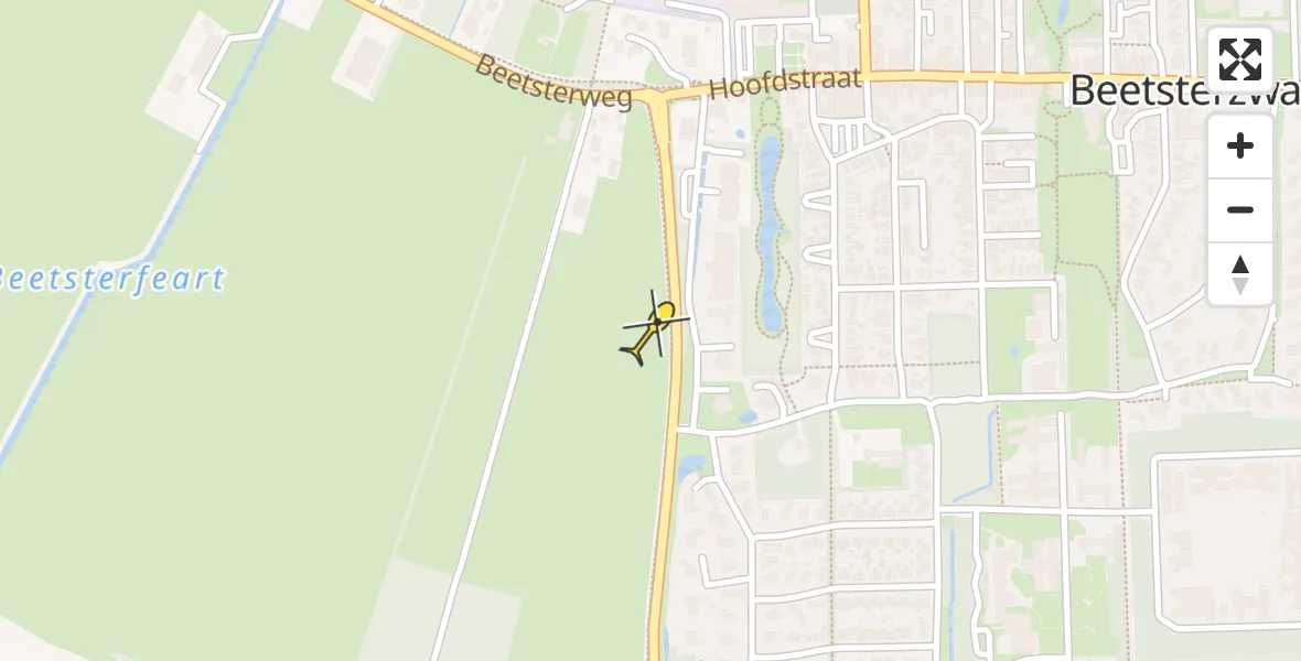 Routekaart van de vlucht: Lifeliner 4 naar Beetsterzwaag