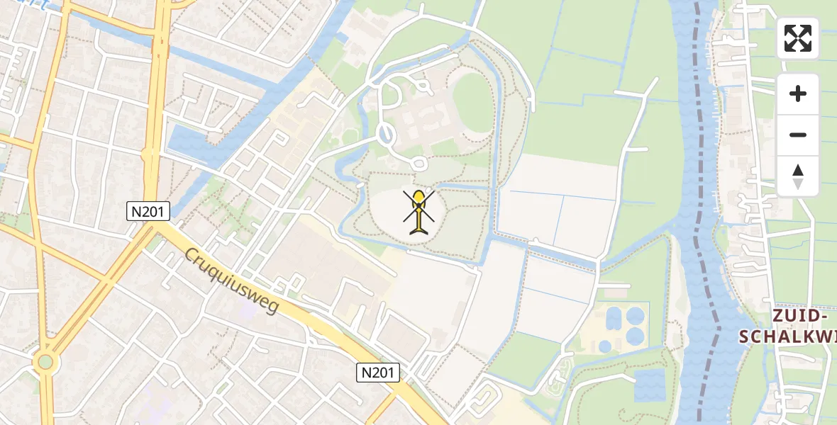 Routekaart van de vlucht: Lifeliner 1 naar Heemstede