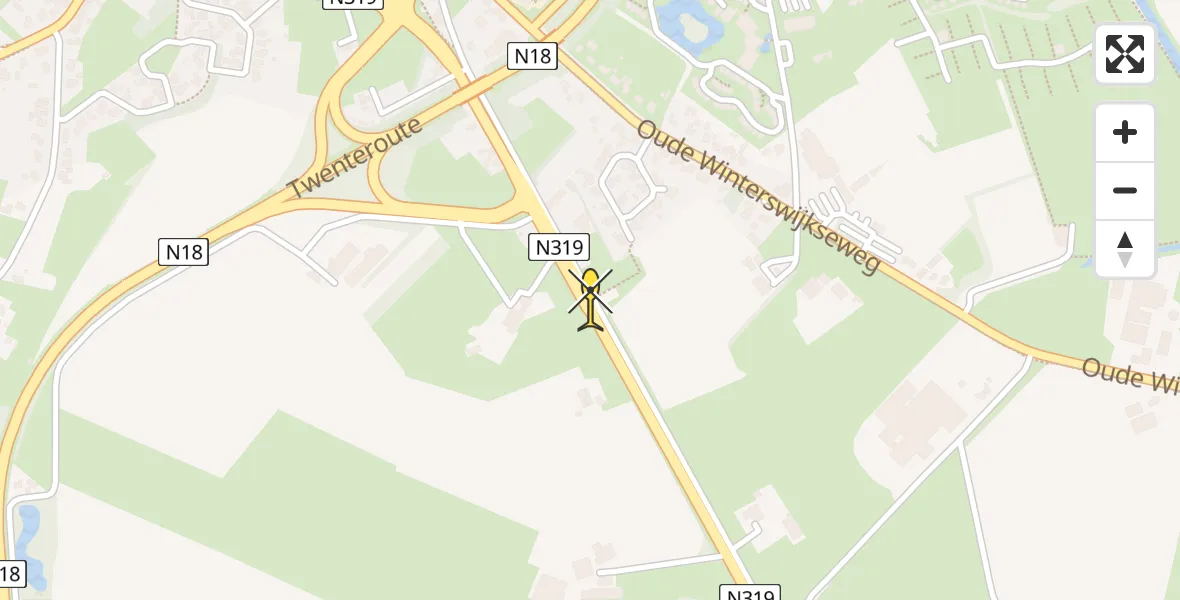 Routekaart van de vlucht: Lifeliner 3 naar Groenlo