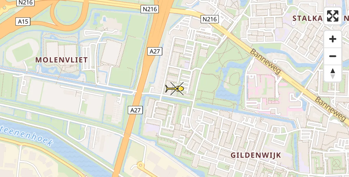 Routekaart van de vlucht: Lifeliner 2 naar Gorinchem