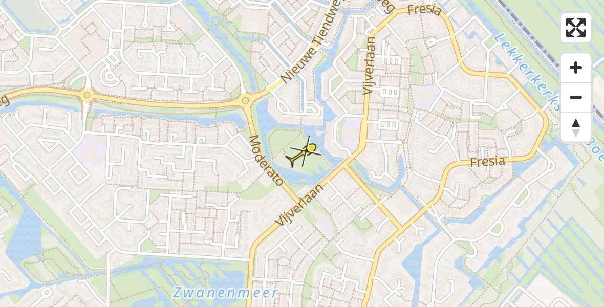 Routekaart van de vlucht: Lifeliner 2 naar Krimpen aan den IJssel