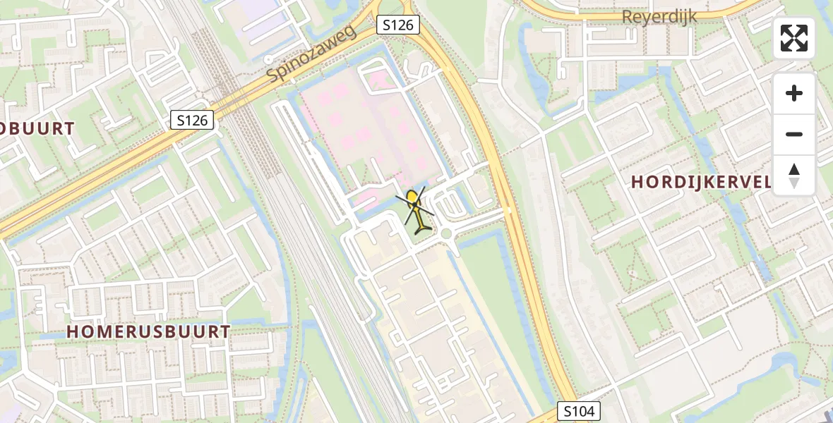 Routekaart van de vlucht: Lifeliner 2 naar Rotterdam